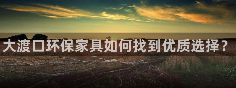 杏耀代理登录中心怎么进：大渡口环保家具如何找到优质选择？